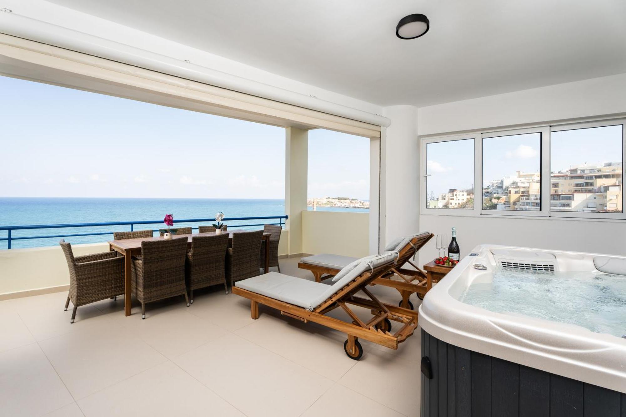 Secret View Apartment, With Private Jacuzzi Rethimnon Buitenkant foto